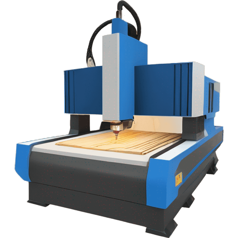 CO2 laser machine cutting wood emoji