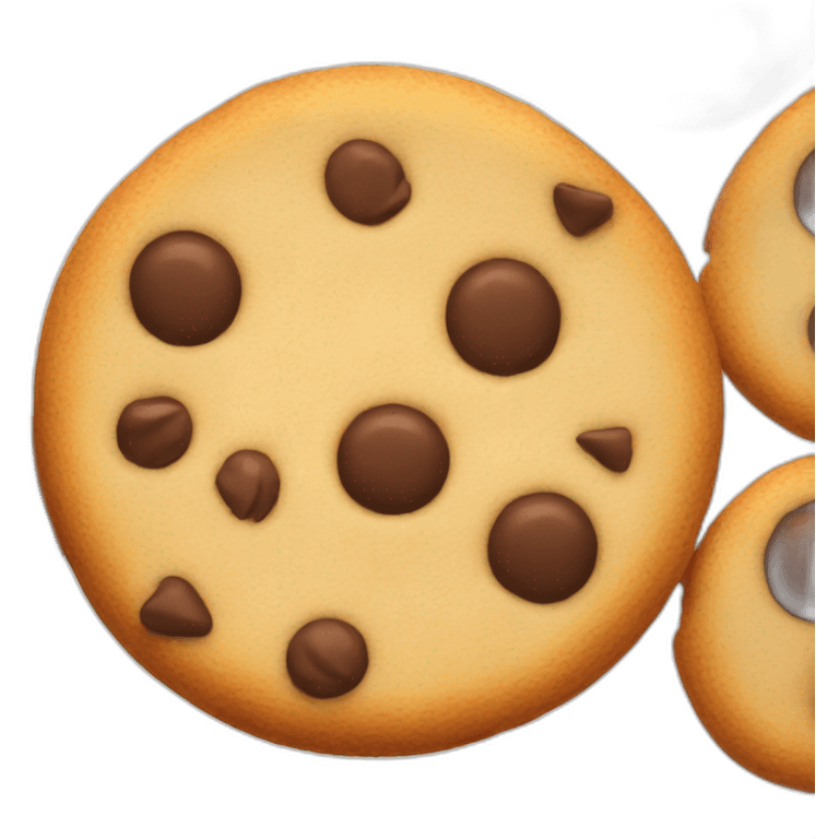 single cookie with chocolate pieces emoji