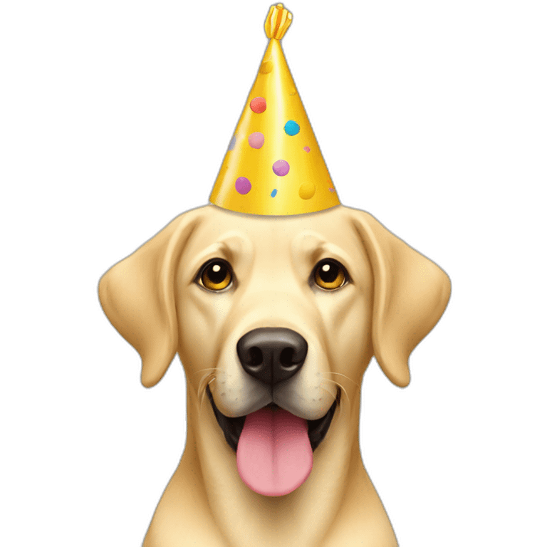 Yellow lab birthday emoji