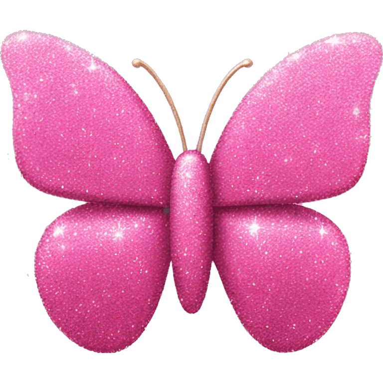 Pink glitter butterfly  emoji