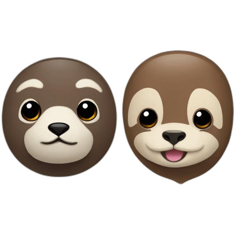 otter and sloth cute emoji