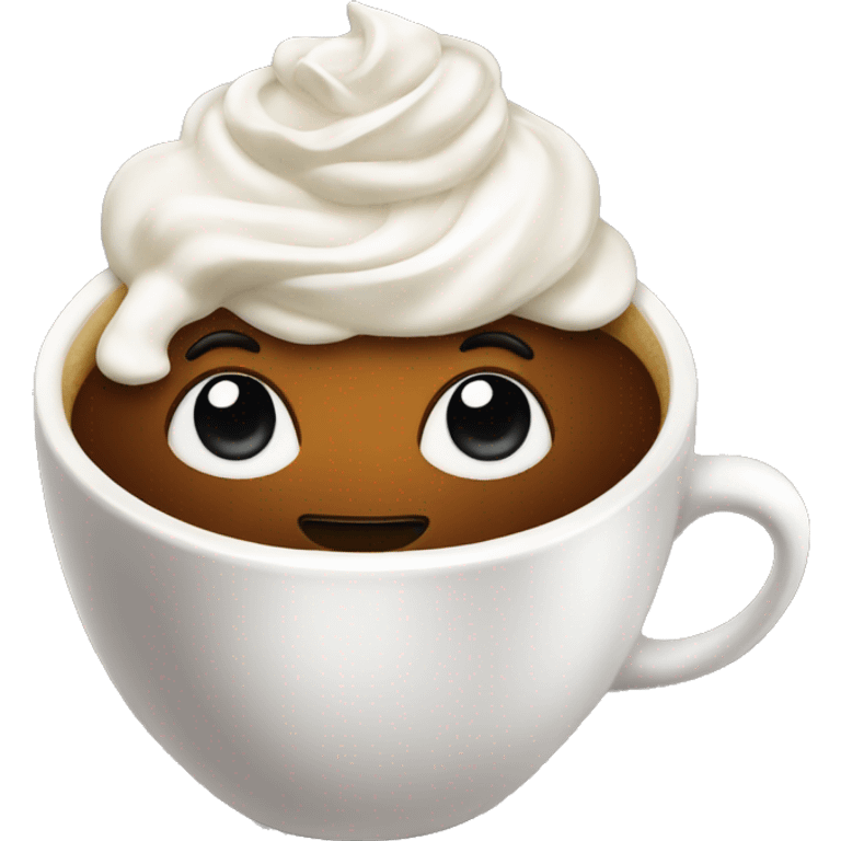 Coffee with whipped cream  emoji