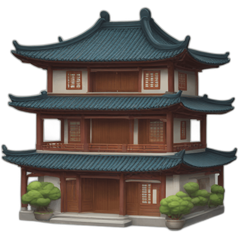 Chinese-style country house emoji