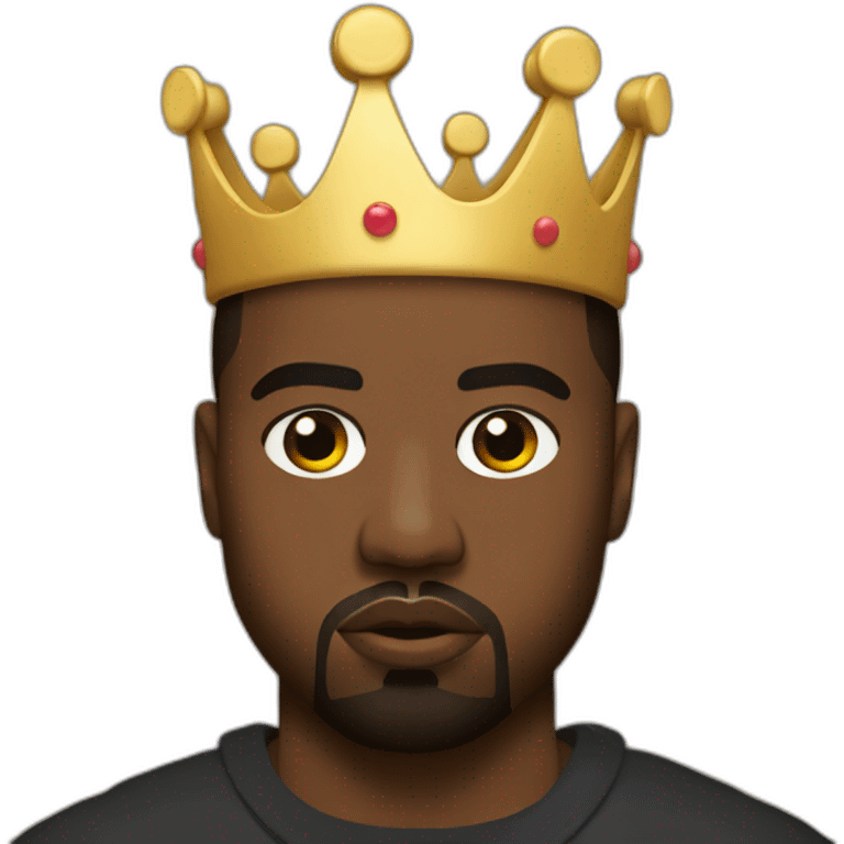 kanye west with crown emoji