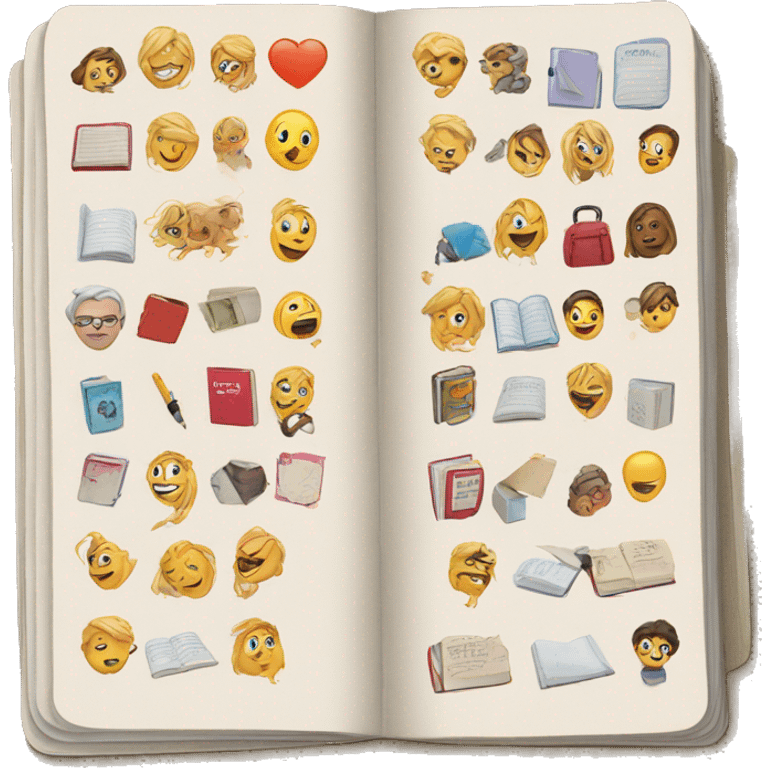 journal with stickers emoji