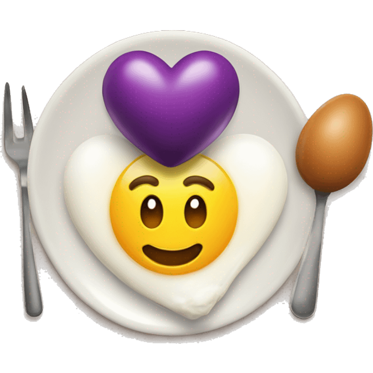 heart and eggplat emoji