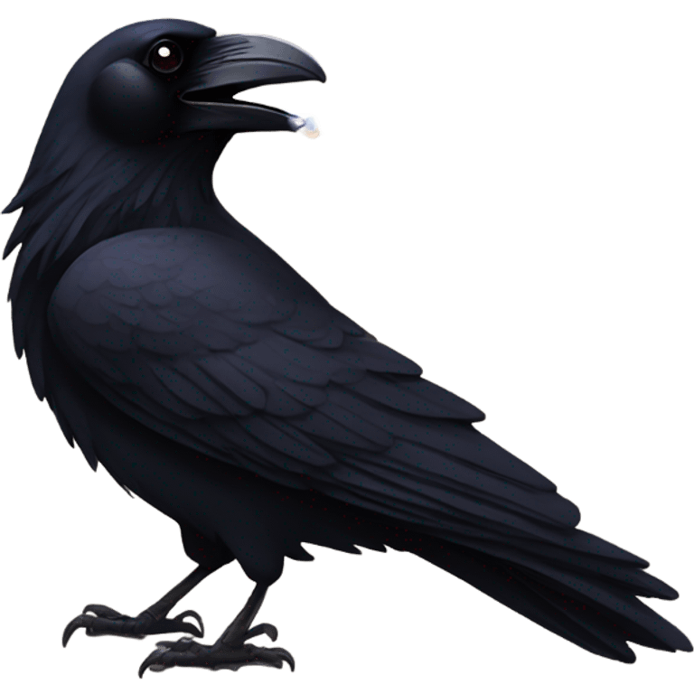 A Raven smoking  emoji