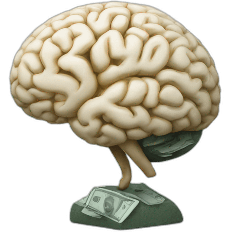 brain thinking about money emoji