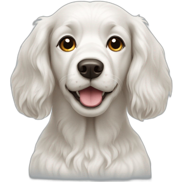 White spaniel dog emoji