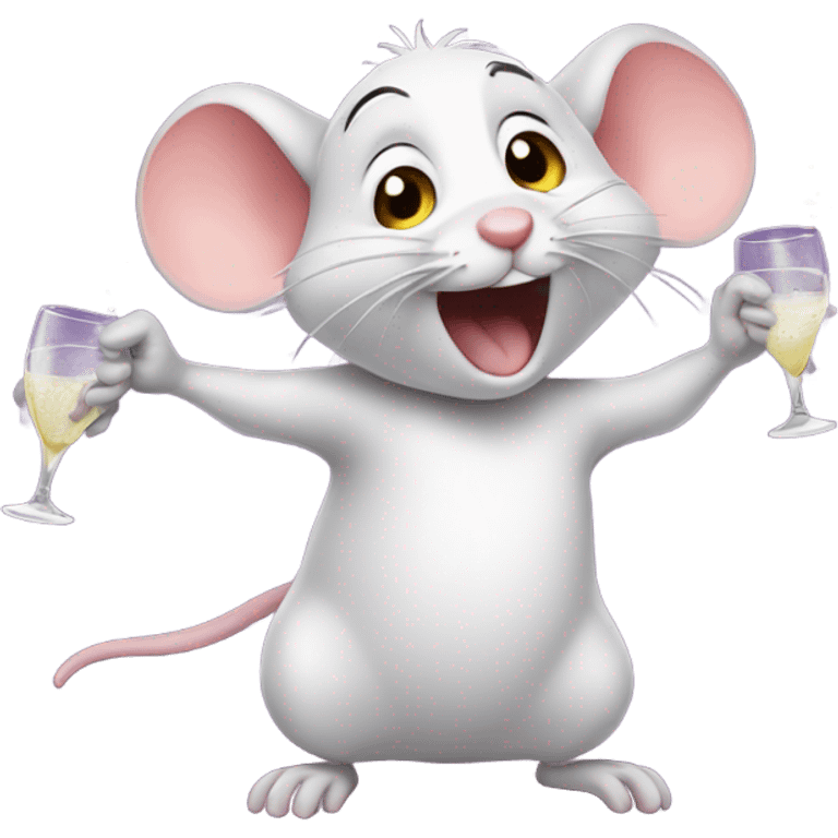 Mouse partying emoji