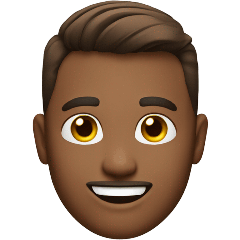 smiling man with short brown low taper fade emoji