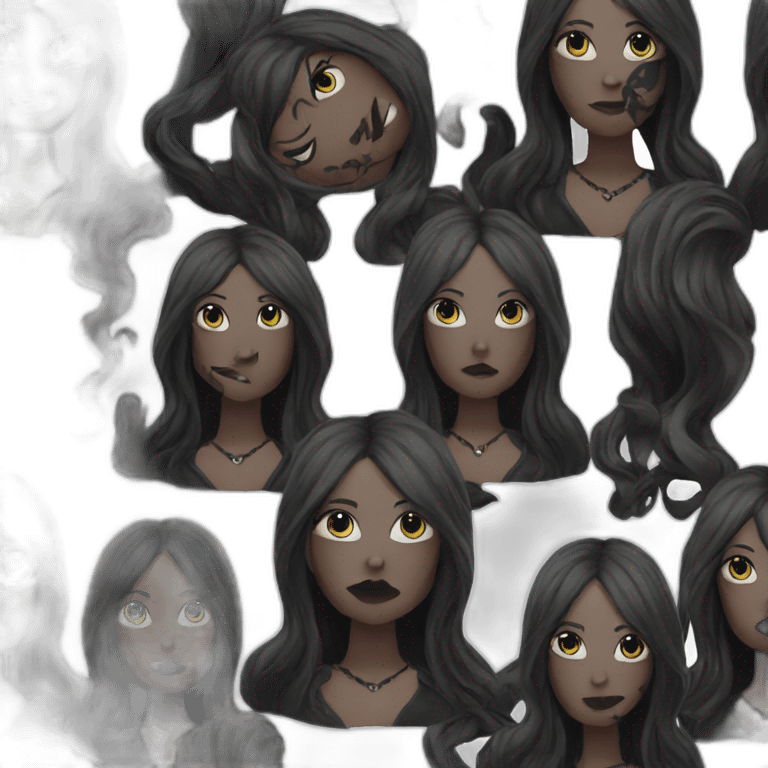 Design goth woman emoji