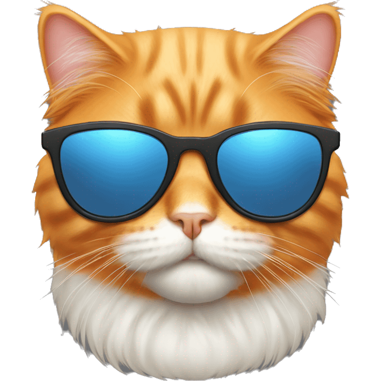 Persian Orange cat with sunglasses emoji