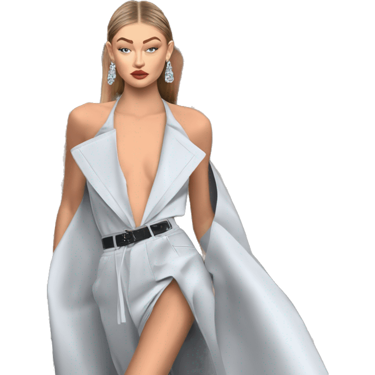 gigi hadid at paris fashion week emoji