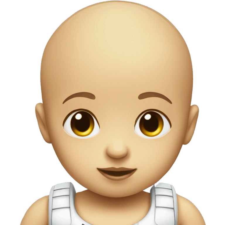 A robotic baby emoji