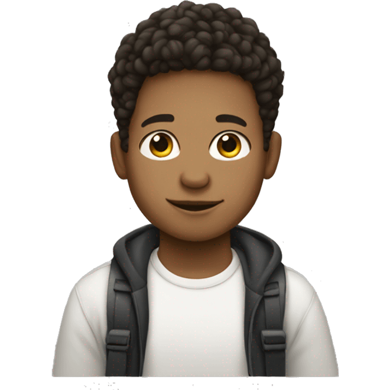 light skinned boy with freeforms emoji