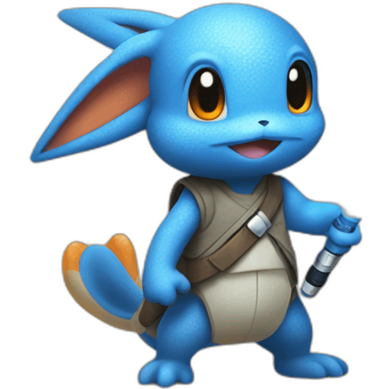 Mudkip with lightsaber emoji