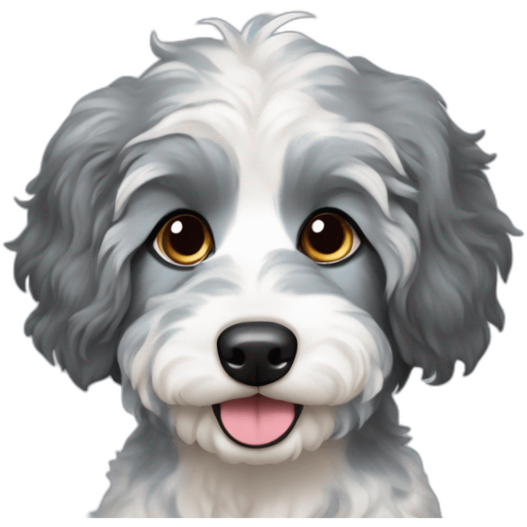 A model dog  blue Merle Aussiedoodle emoji