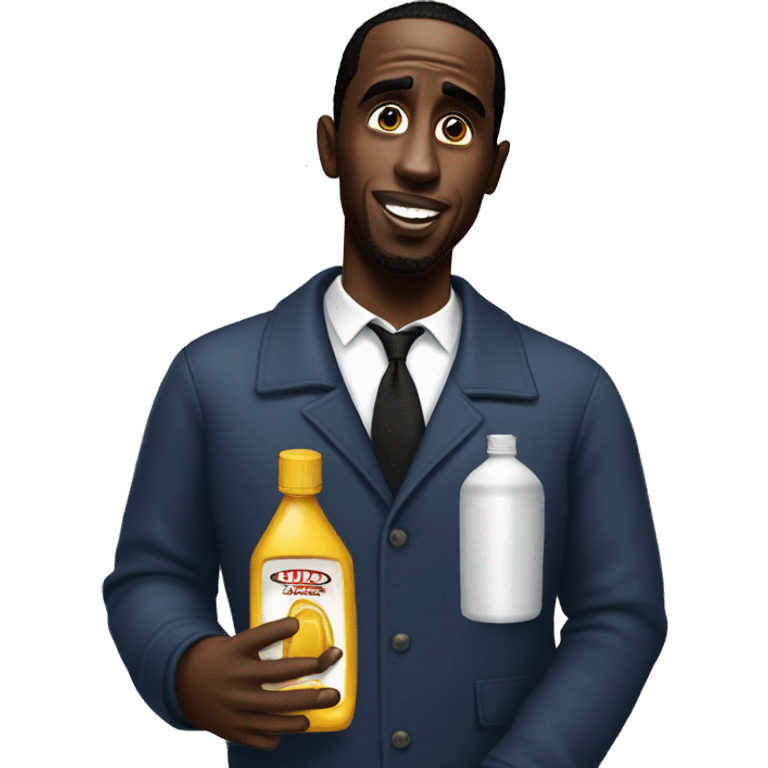 P. Diddy holding a bottle of oil emoji