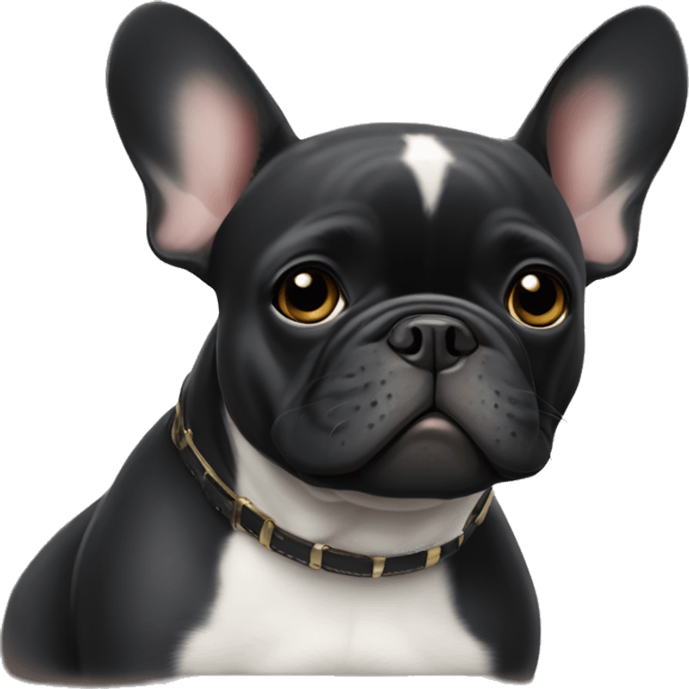 Black French bulldog ￼ emoji