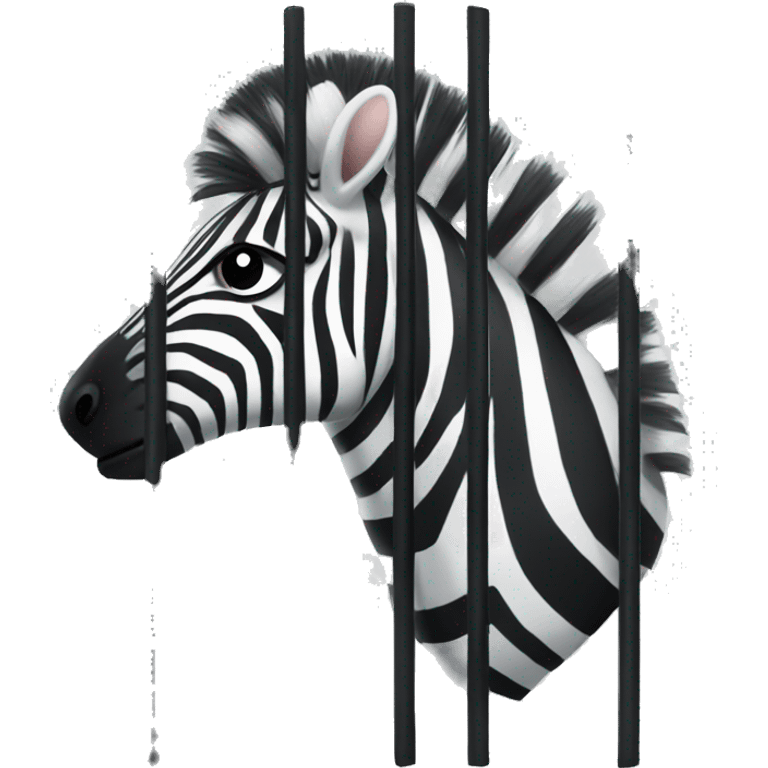 zebra behind bars emoji