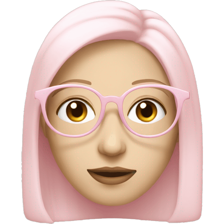 Pale Pink eyeglasses emoji