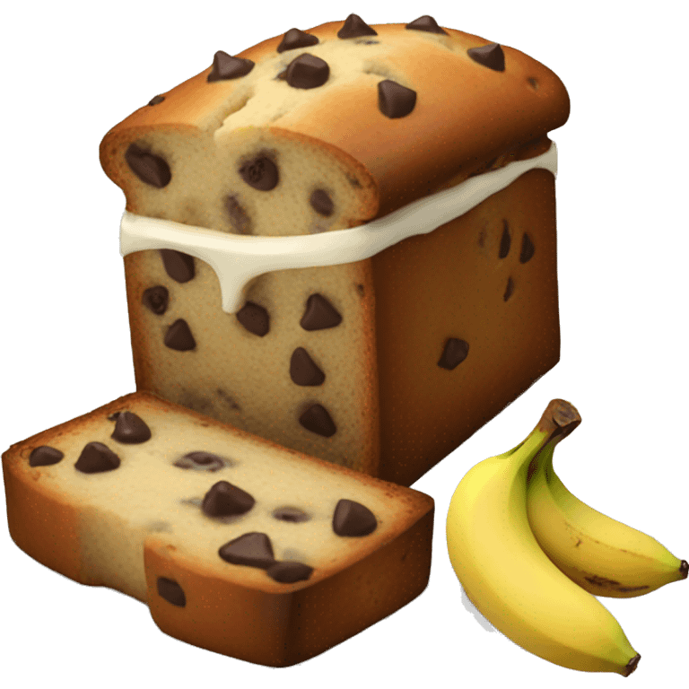 Chocolate chip banana bread emoji