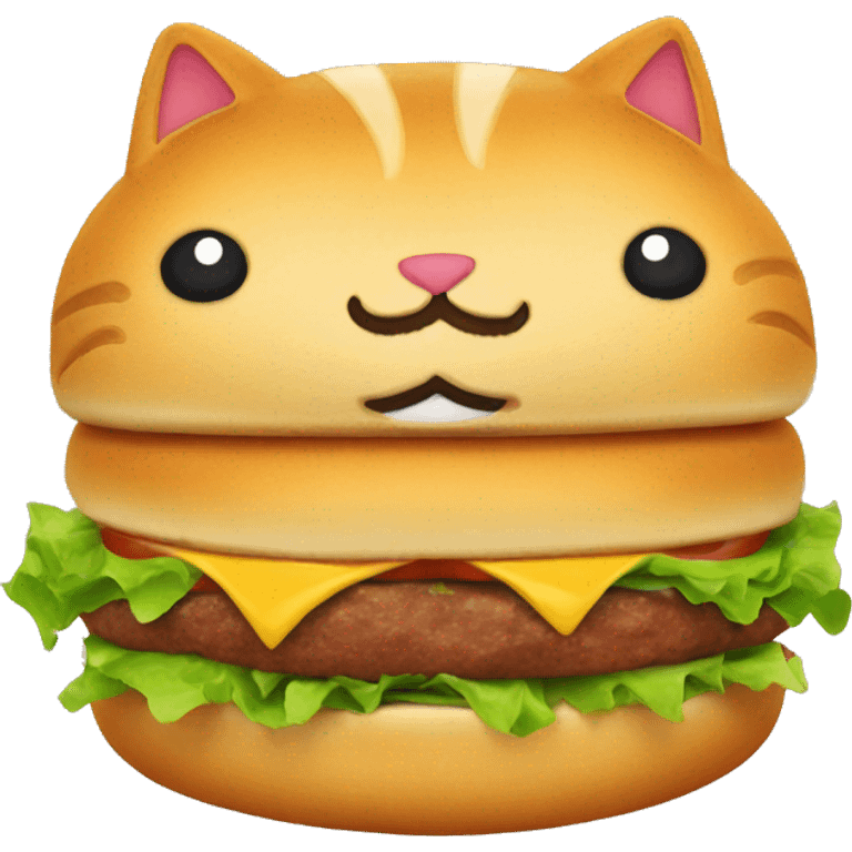 Cat burger emoji