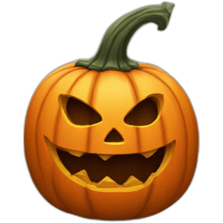 Scary Jack o'lantern emoji