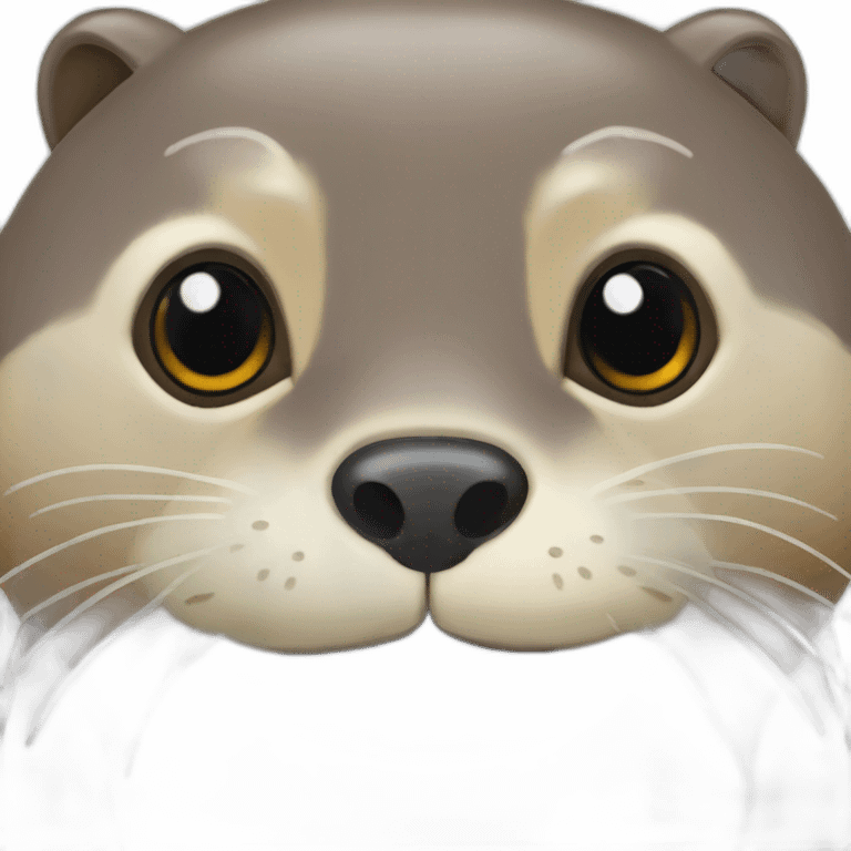 Loutre avec une noisette emoji