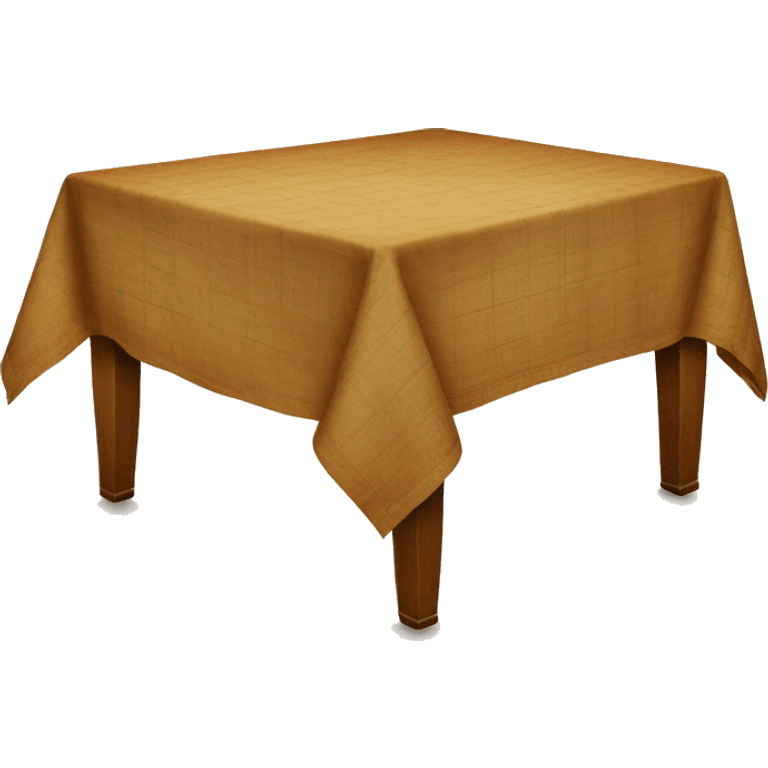 Vintage wooden table top cloth emoji