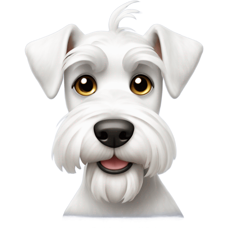 White schnauzer ￼ emoji