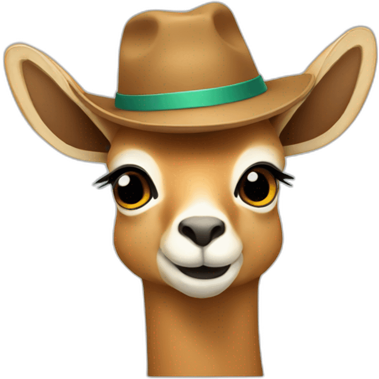 vicuna with a hat emoji