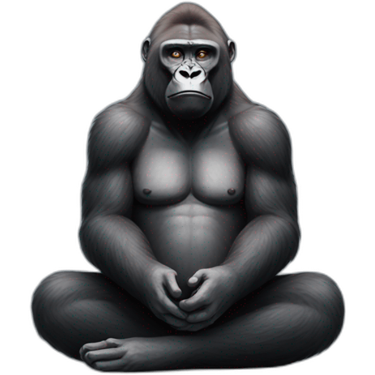 Gorilla meditating emoji