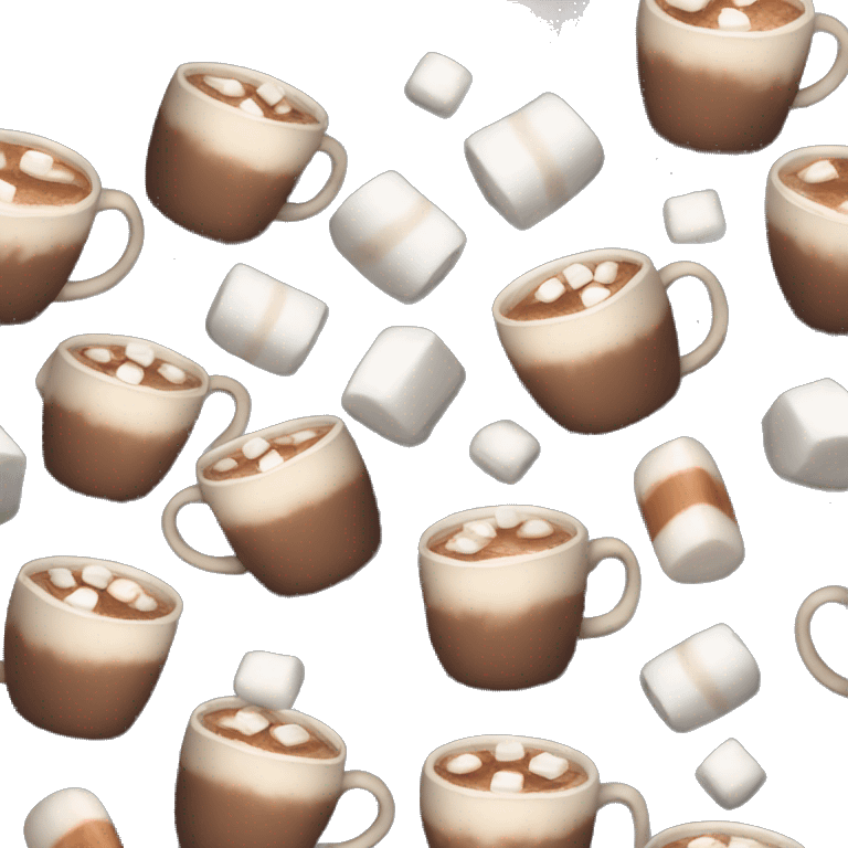 hot cocoa with marshmallows  emoji