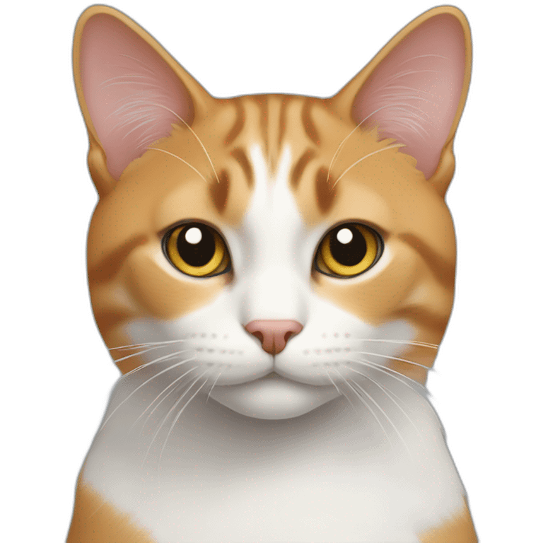 face of a cat tricolor emoji