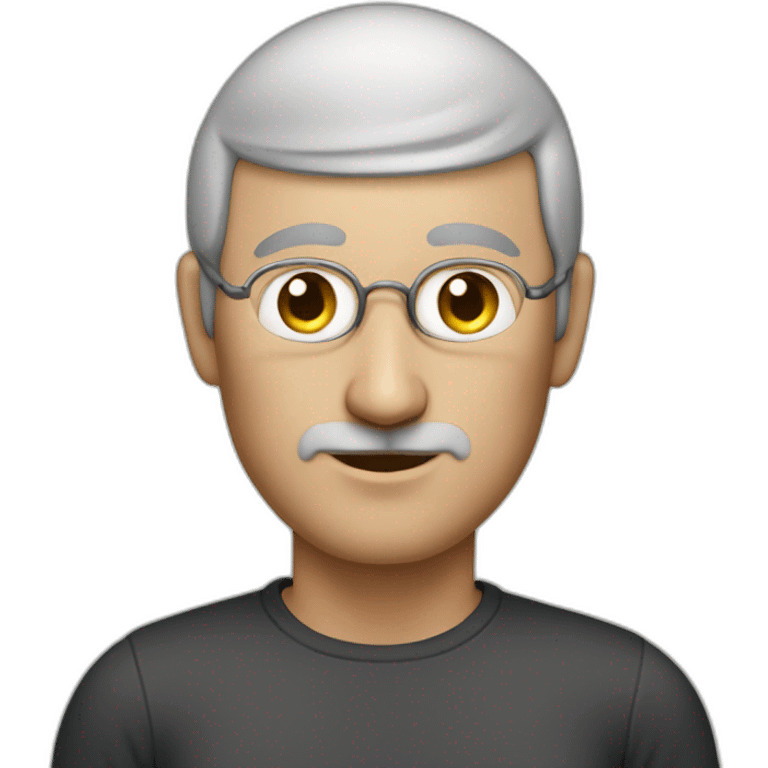 a steve jobs with a plump yoga pants on its head emoji