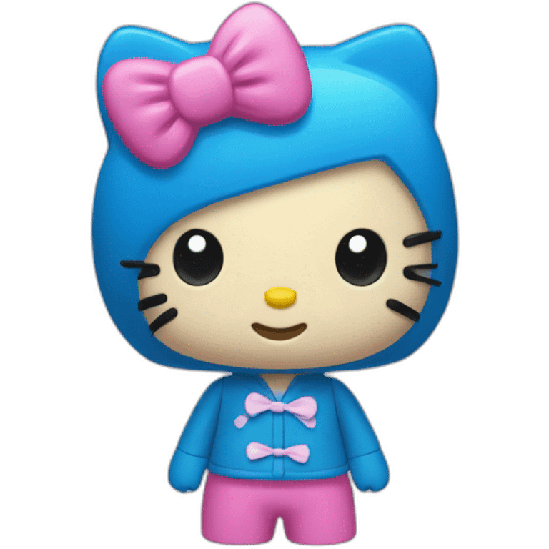 hello kitty mini blue emoji