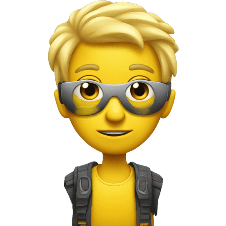 funny yellow futuristic emoji emoji