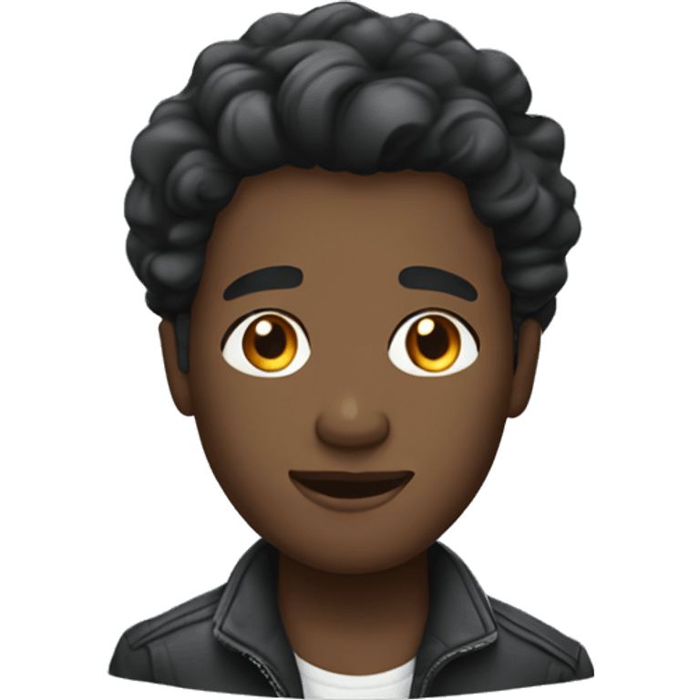 black guy with waves hairstyle  emoji