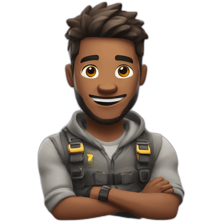 Guy playing fortnite emoji