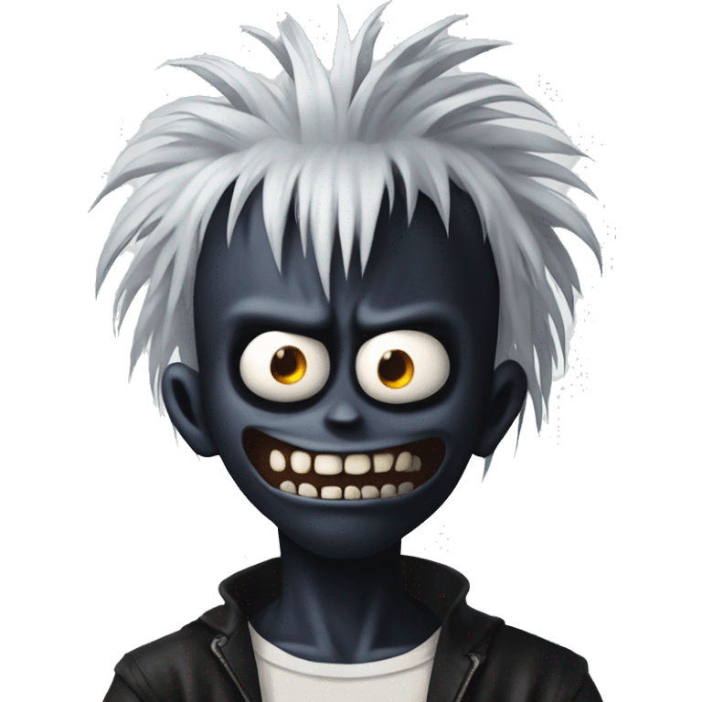 ryuk from death note that not smiling and looking in front off emoji