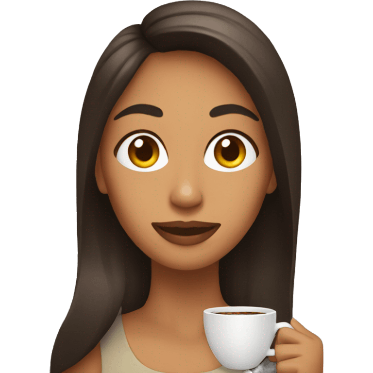 mujer que ama el café emoji