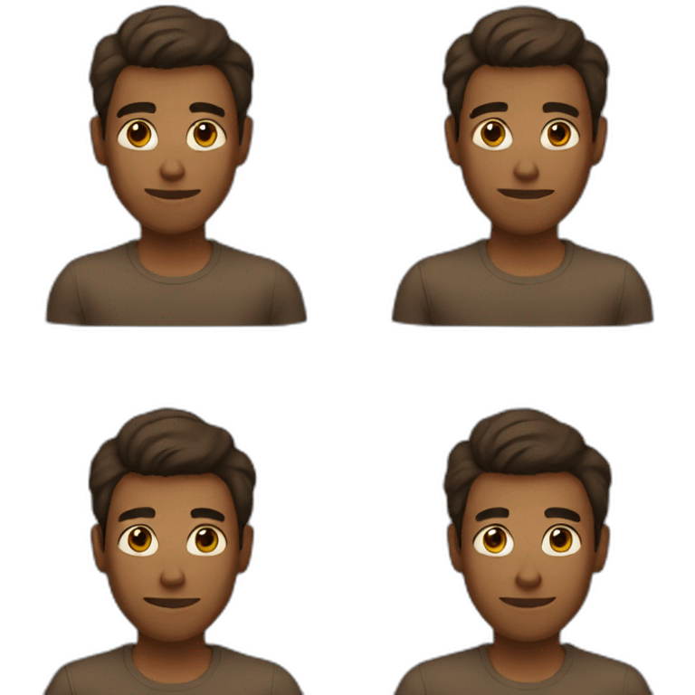 a brown 24 year old man emoji