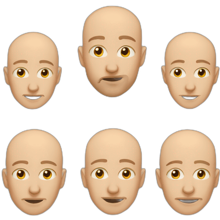 bald guy 19 years old crooked nose emoji