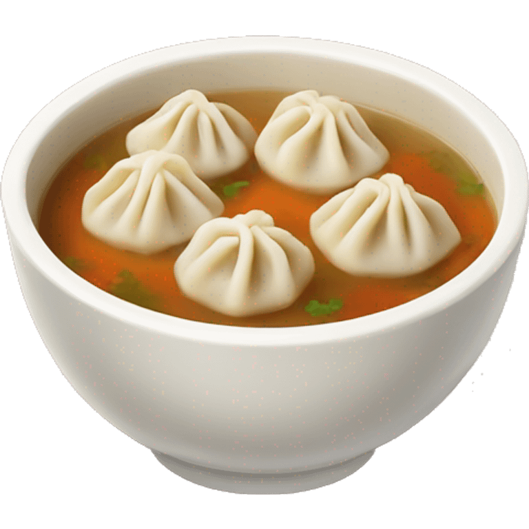 Dumplings in a bowl of soup emoji