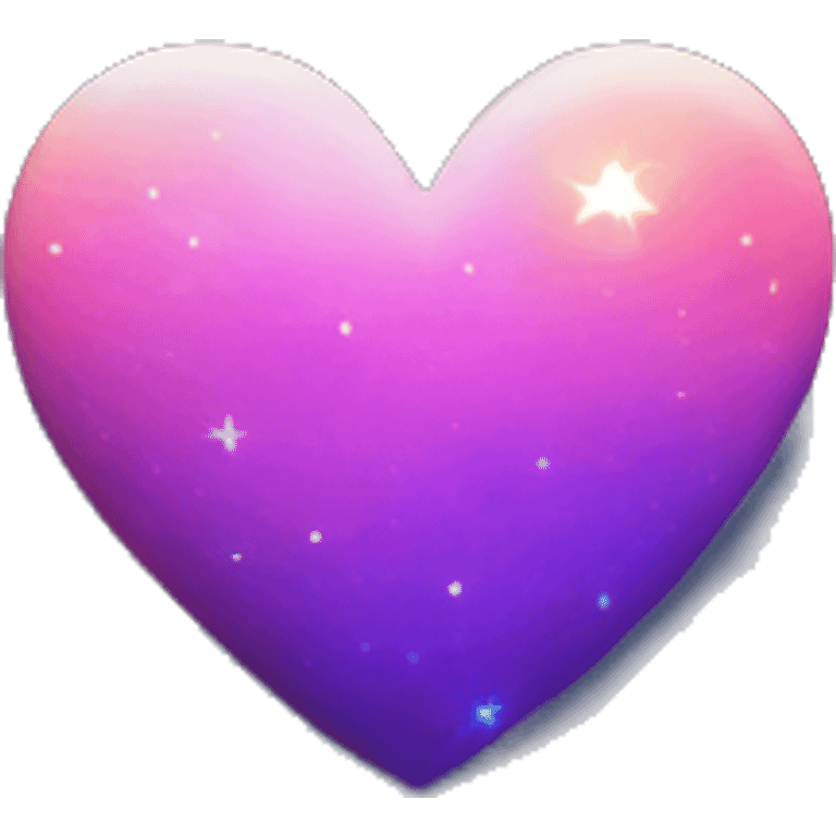 Vibrant heart with the night sky in it emoji