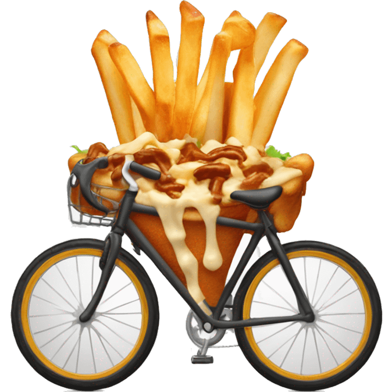 Poutine sur un vélo emoji