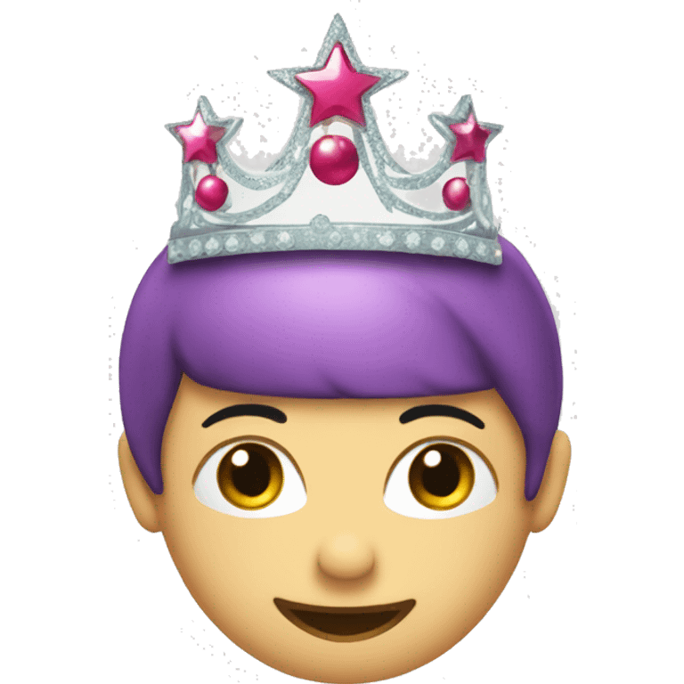 christmas hat with tiara emoji