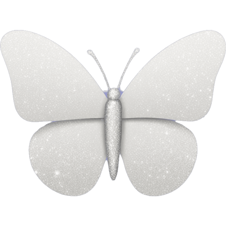 white glitter butterfly emoji